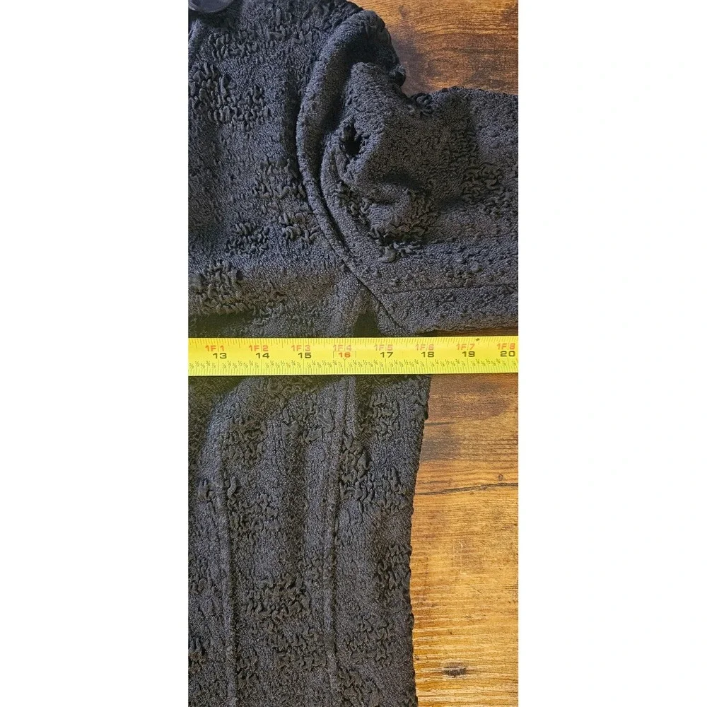 TERI‎ JON Rickie Freeman Womens Black Jacket And Skirt Ruffle Cuffs Rosettes 14